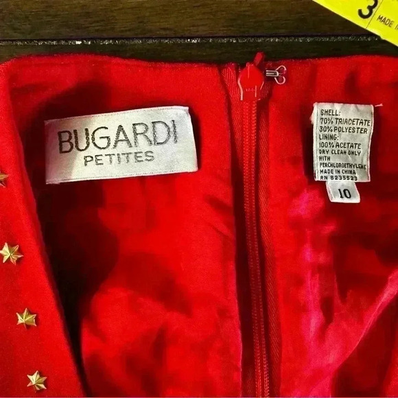 Bugardi red sheath dress with star embellishments size 10 - Picture 14 of 15